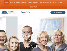 Tablet Screenshot of mccalldentures.com